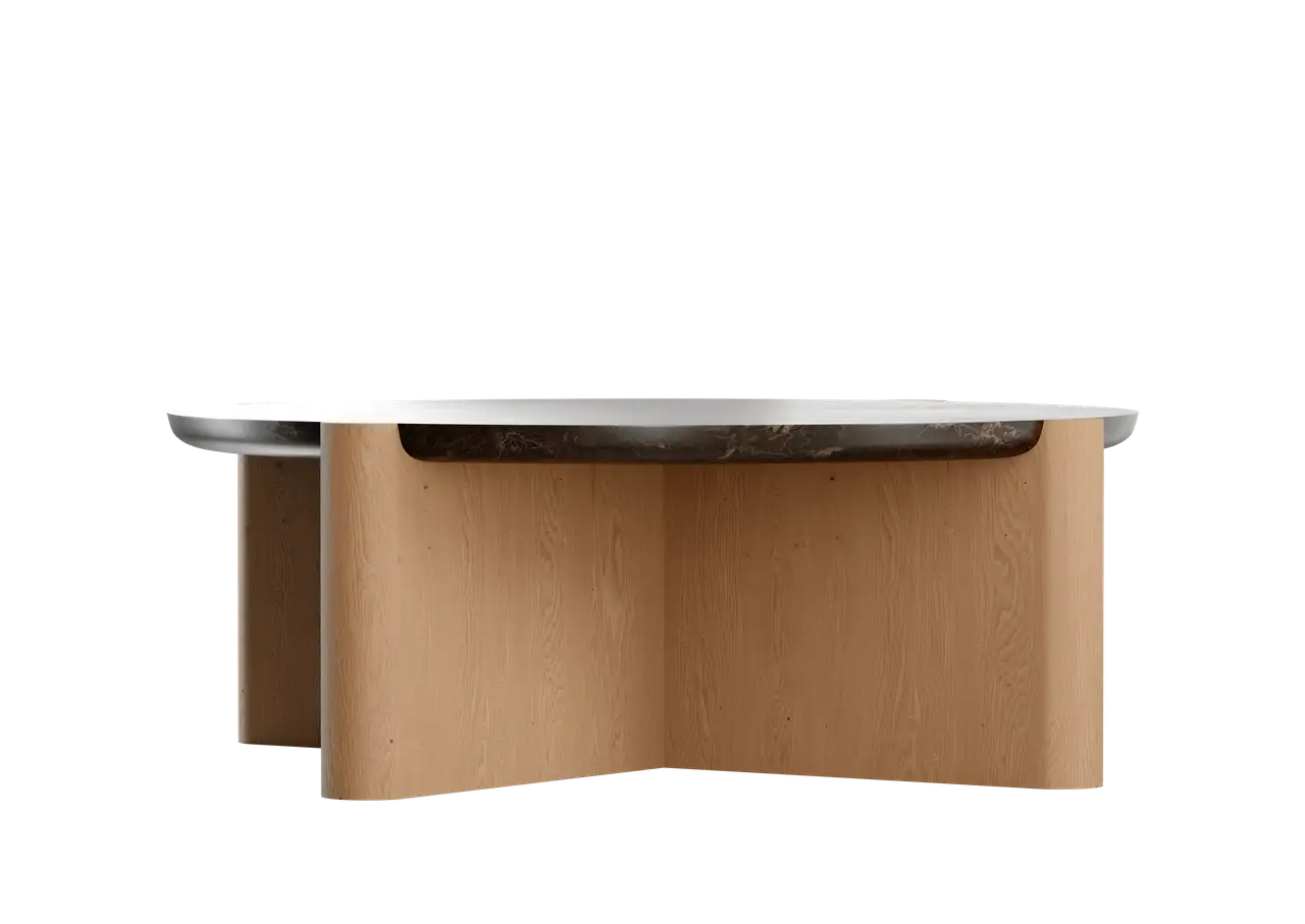 Coco Republic Camel Round Coffee Table